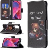 Voor OPPO A74/A93/A54 5G Gekleurd Tekenpatroon Horizontale Flip Lederen Case met Houder & Kaartsleuven & Portemonnee (Beer)