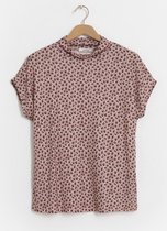 Sissy-Boy - Roze T-shirt met print en opstaande hals