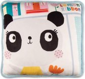 kussen junior 35 x 35 cm polyester wit/geel