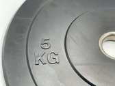 Bumper plate - 5 KG - zwart - 50mm - olympische halterschijven