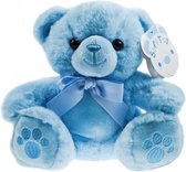 teddybeer jongens 15 cm pluche/polyester lichtblauw