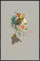 JUNIQE - Poster in kunststof lijst Frida 2 -40x60 /Kleurrijk