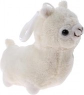 pluchen sleutelhanger Alpaca 10 cm junior wit