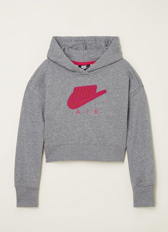 Vechter Af en toe avond Nike Nike Air cropped hoodie met logopatch - Maat 176 | bol.com