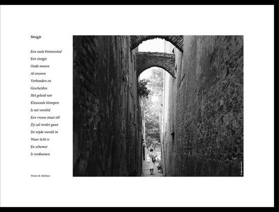Acacia – Steegje – maçonniek gedicht in fotolijst zwart aluminium 30 x 40 cm