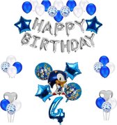 Sonic The Hedgehog Feestpakket - 4 Jaar - Decoratie - Latex Ballonnen - Blauw/Zilver