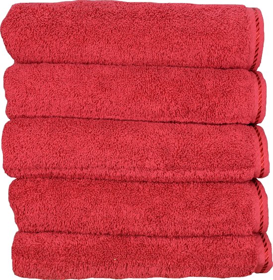 ARTG® Towelzz - Handdoek - 50 x 100 cm - Donkerrood - Deep Red - Set 5 stuks