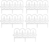 Dakta® Tuinhek | 5 stuks | Wit | Voor 3 meter | Tuinafscheiding | Hek | Border afscheiding