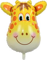 Giraffe Ballon Jungle Safari Helium Ballonnen Verjaardag Versiering Feest Decoratie XL Formaat 90 CM Met Rietje – 1 Stuk