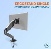 RIVO Ergonomics - ErgoStand Single | Ergonomische monitor arm met gasveer enkel scherm tot 8kg / 32"
