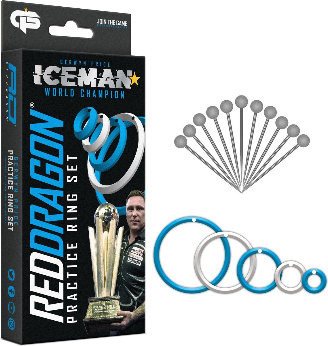 RED DRAGON - Gerwyn Price Iceman Exclusieve en Officiële Dart-trainingsringen