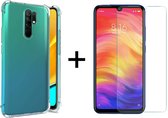 Xiaomi Redmi 9 hoesje shock proof case transparant - 1x Xiaomi Redmi 9 screenprotector