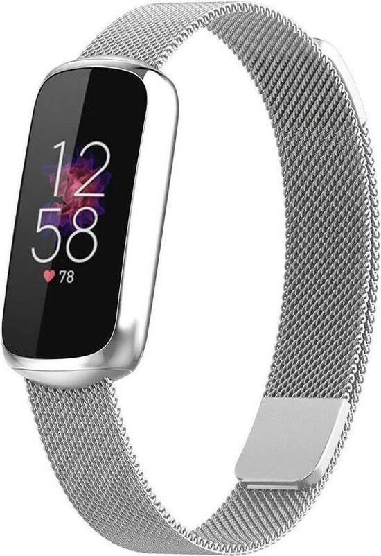 Strap-it® Fitbit Luxe Milanese band - zilver