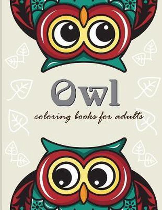 Owl coloring books for adults - cover