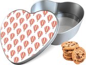 Bocal à biscuits ballons à air chaud coeur - boîte de rangement 14x15x5 cm