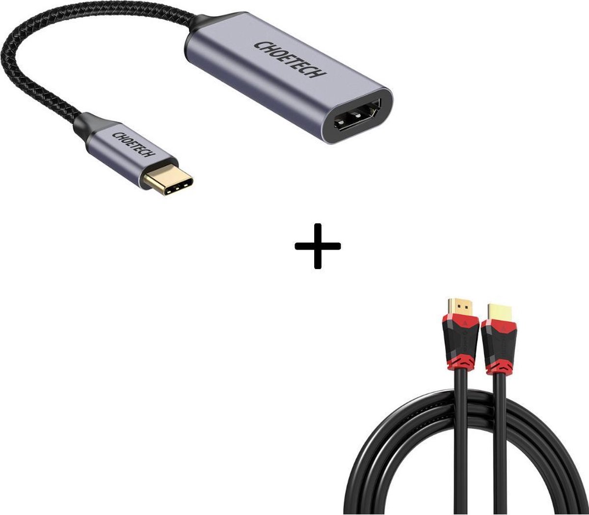 Aluminium USB-C naar HDMI adapter - 4Kx2K @60Hz - Incl. HDMI kabel - Coax