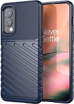 OnePlus Nord 2 5G Hoesje TPU Thunder Design Back Cover Blauw