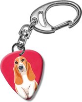 Plectrum sleutelhanger Basset Hond