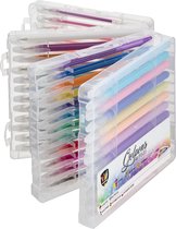 Stylos gel Grafix - 48pcs - 12x Stylos Néon | 12x stylos à paillettes | 12x stylos métalliques | 12x Stylos Pastel - Stylos Stylos gel pour Enfants et Adultes |