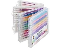 foto van Grafix Gelpennen - 48pcs - 12x neonpennen | 12x Glitterpennen | 12x Metallic pennen | 12x pastelpennen - Gelpennen voor kinderen en volwassenen |