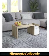 Salontafels - Rechthoek - SALE - Sonoma eikenkleurig wit  - Spaanplaat - Design - Luxe - Modern - Woonkamer - Nieuwste Collectie