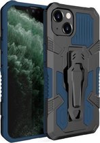 Machine Armor Warrior Schokbestendige pc + TPU-beschermhoes voor iPhone 13 (blauw)