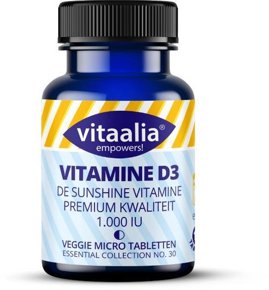 Vitaalia® Vitamine D3 1000 IU/IE 25 mcg 180 vegetarische micro tabletten optimaal gedoseerd