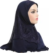 Mooie blauwe hoofddoek, hijab.