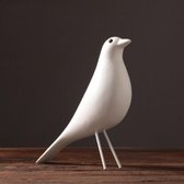 Beeld duif - Vogel - 28 cm - Wit - Resin - Deco