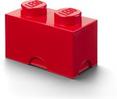 LEGO Opbergbox Brick 2 - Rood - 2.6 L - 12,5 cm x 25 cm x 18 cm