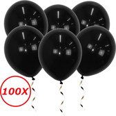 Zwarte Ballonnen Verjaardag Versiering Zwarte Helium Ballonnen Halloween Feest Versiering Zwart 100 Stuks