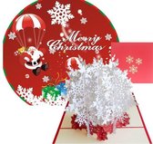 Verjaardagskaart - Wenskaart - 3D - Pop-up - Gevouwen Kaarten - Feestelijke kleurige wenskaarten - Cadeau - Inclusief envelop - Happy Birthday - Birthday Card - Greeting Card - Envelope included - Sneeuw - Snow - Sneeuwvlok - Snowflake
