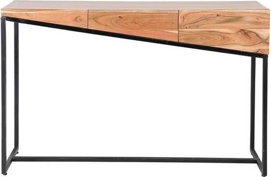 Bureau 120 cm bois massif et métal noir - Cbc-Meubles