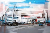 Passionforart.eu Poster - Psv Philips Stadion Eindhoven Canvasdoek - 70 X 50 Cm - Multicolor