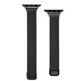 Kleine taille Dual Section Milan vervangende horlogeband voor Apple Watch Series 6 & SE & 5 & 4 40 mm / 3 & 2 & 1 38 mm (zwart)