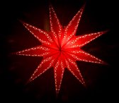 Kerstster met verlichtingsset nr. 59 - Rode ster "Star Garland" - Kerstverlichting - Kerstdecoratie - Ø 60 cm - Kerst