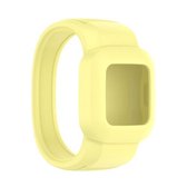 Voor Garmin Vivofit JR3 siliconen vervangende horlogeband zonder gesp, maat: S (geel)