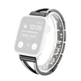 Vork roestvrij stalen band horlogeband voor Apple Watch Series 6 & SE & 5 & 4 44 mm / 3 & 2 & 1 42 mm (wit)