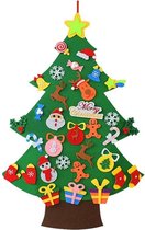 Dakta® Kerstboom op canvas | 33 kerstversieringen  | Kerstdecoratie voor binnen | 99.5 x 68cm | Kerstversiering