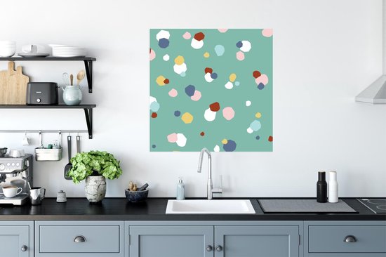 Poster Design - Stippen - Kinderen - 75x75 cm