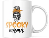 Halloween Mok met tekst: Spooky Mama | Halloween Decoratie | Grappige Cadeaus | Koffiemok | Koffiebeker | Theemok | Theebeker