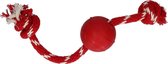 Flamingo kong ball with rope small - 12,7 x 5,9 x 5,4cm