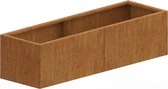 MySteel Cortenstaal plantenbak Texas xxl 1600x500   - Hoogte: 600mm