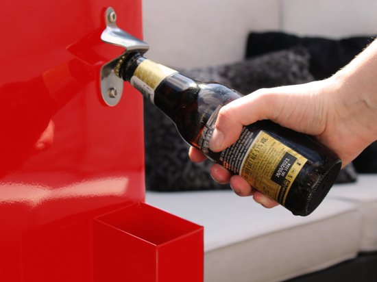 AXI Retro Cooler Rood - Koeler met wielen - 76L inhoud - Koelbox met aftapkraan