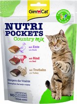GimCat Nutri Pockets - Aanvullend kattenvoer / kattensnack met toevoegingen - In diverse smaken - 60gr, 150gr - Country Mix 150g