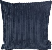 Corduroy Velvet Blauw Kussenhoes | Fluweel / Polyester | 45 x 45 cm