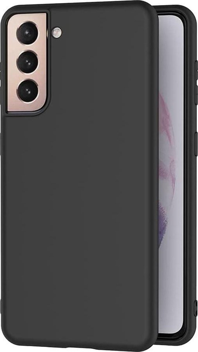 Flexibele achterkant Silicone hoesje zwart Geschikt voor: Samsung Galaxy S21 FE