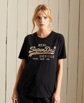 Superdry Dames tshirt Boho Vintage Logo T-shirt met glitter