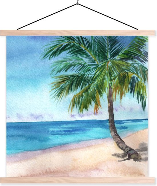 Poster ARTTOR 100x70cm – Paysage Mer, Plage Et Palmiers – Décoration Murale