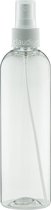 Lege Plastic Fles 250 ml PET - Transparant Tall Boston 24 Spray flesje met witte verstuiver dop – navulbaar - 5 stuks - leeg